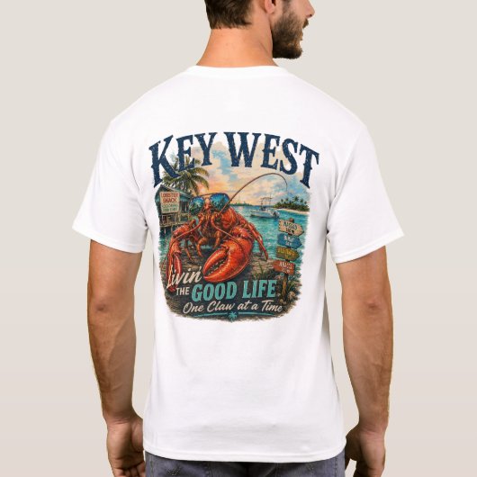 キイウェストで良い生活を Tシャツ (裏面)
