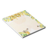 キイロのハチと花のビジネスの名前 ノートパッド (アングル)