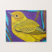 キイロアメリカムシクイのパズル ジグソーパズル (横)