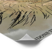 キウおもしろいイの鳥がフルーツポスターに向かう ポスター (角)