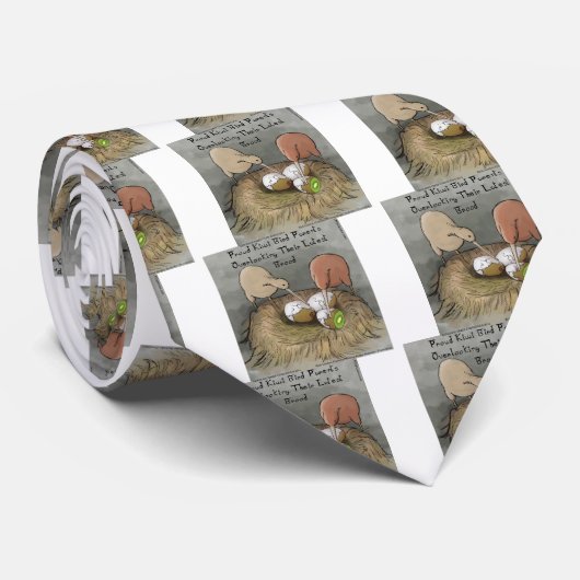 キウおもしろいイの鳥が果実の世話をする ネクタイ (ロール)