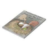 キウおもしろいイの鳥が果実の世話をする ノートパッド (回転)