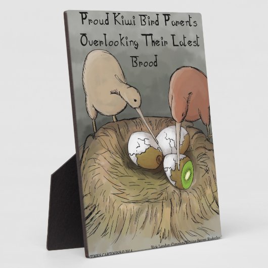 キウおもしろいイの鳥が果実の世話をする フォトプラーク (側面)