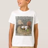 キウおもしろいイの鳥が果実の世話をする Tシャツ (正面)