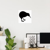 キウィオールブラックスとオールホワイトスニュージーランドギア ポスター (ホームオフィス)