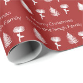 キウィクリスマスポウツカワフラワーニュージーランド ラッピングペーパー (ロールコーナー)