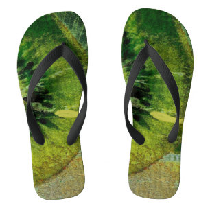 キウィグリーンオーストラリア絞り染め ビーチサンダル