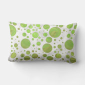 キウィバッシュグリーン水玉模様 ランバークッション (裏面)
