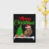 キウィバードクリスマスツリーライトおもしろいクリスマスキウィビBi カード (黄色い花)