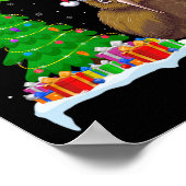 キウィバードクリスマスツリーライトおもしろいクリスマスキウィビBi ポスター (角)