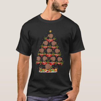 キウィバードクリスマスツリー照明キウィクリスマスツリー Tシャツ