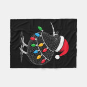 キウィバードニュージーランドホリデークリスマス フリースブランケット (正面(横))