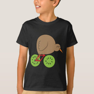 キウィバードニュージーランドKiwi Bird and Kiwi Fruit Kiw Tシャツ