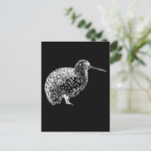 キウィバードポートレートニュージーランド動物 ポストカード (スタンド正面)