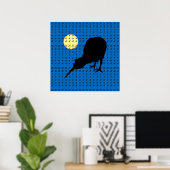 キウィバードムーン&ニュージーランド文字/ブロポスター ポスター (ホームオフィス)