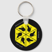 キウィバード&ニュージーランド/アオテアロア諸島/ピザ キーホルダー (裏面)