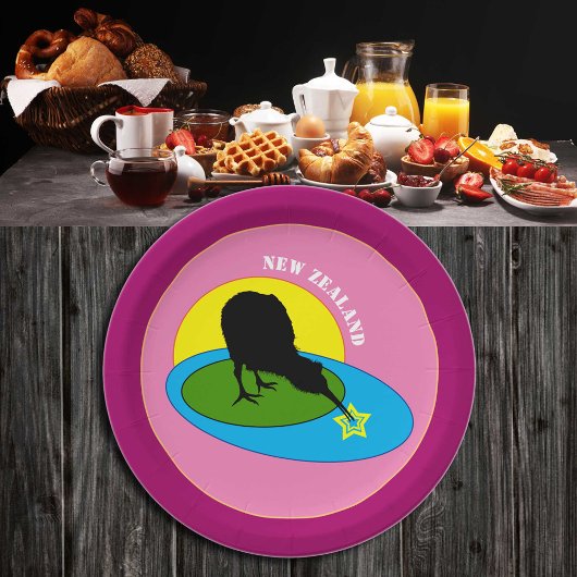 キウィバード&ニュージーランド/パーティープレート ペーパープレート
