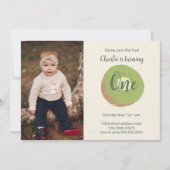 キウィファースト誕生日フォト招待状 招待状 (正面)