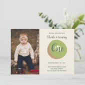 キウィファースト誕生日フォト招待状 招待状 (スタンド正面)