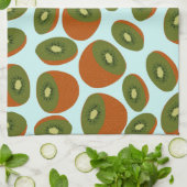 キウィフルーツ模様 キッチンタオル (折り畳み)