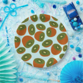 キウィフルーツ模様 ペーパープレート (パーティー)