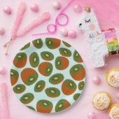 キウィフルーツ模様 ペーパープレート (パーティー)