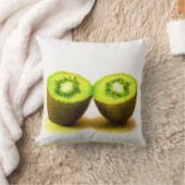 「キウィフルーツ」かわいい写真。買今 クッション (ブランケット)
