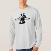 キウィペアニュージーランド長いスリーブを漕ぐ Tシャツ (正面)