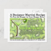 キウィマルティーニレシピはがき ポストカード (正面/裏面)