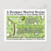 キウィマルティーニレシピはがき ポストカード (正面)