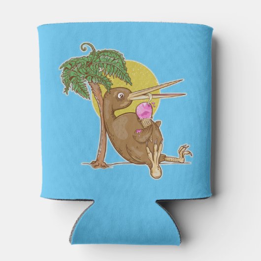 キウィ食べ物ーのアイスクリーム 缶クーラー (裏面)