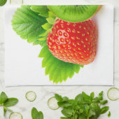 キウイとイチゴ キッチンタオル (折り畳み)