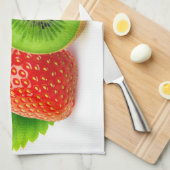 キウイとイチゴ キッチンタオル (四つ折り)