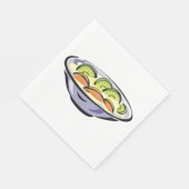 キウイとオレンジのフレッシュフルーツサラダボウル スタンダードランチョンナプキン (角)