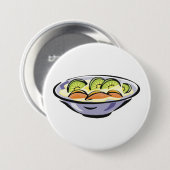 キウイとオレンジのフレッシュフルーツサラダボウル 缶バッジ (正面&裏面)