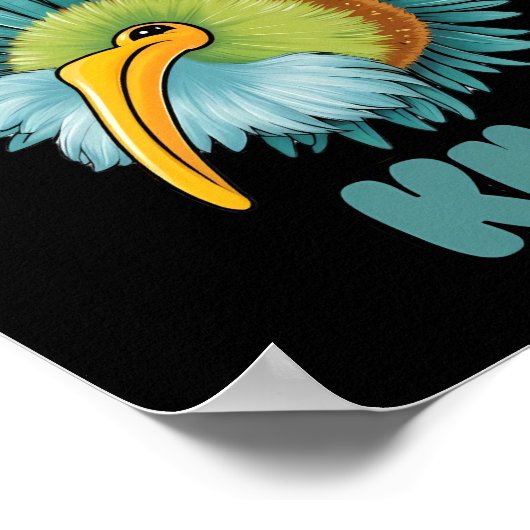 キウイに簡単に気を取られる ポスター (角)