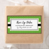 キウイの緑の果物の味のリップバームのパッケージレベル ラベル (インサイチュ)
