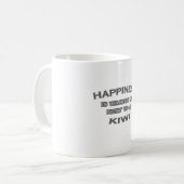 キウイの隣で幸せが起きている コーヒーマグカップ (正面左)