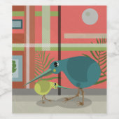 キウイの鳥が入る ワインラベル (シングルラベル)