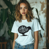 キウイの鳥と在来植物 Tシャツ