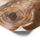 キウイの鳥のベビーが月に眠る ポスター (コーナー)