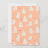 キウイよくはしゃぐバードベアボトムピーチベビーシャワー 招待状 (裏面)