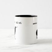キウイを守れ ニュージーランド コーヒーマグ ツートーンマグカップ (中央)