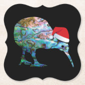 キウイクリスマスポーア ペーパーコースター (正面)