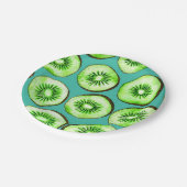 キウイスライスオンターコイズ ペーパープレート (アングル)