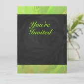 キウイバッシュグリーンとブラックモノグラム 招待状 (スタンド正面)