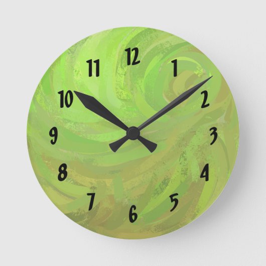 キウイバッシュ ラウンド壁時計 (正面)