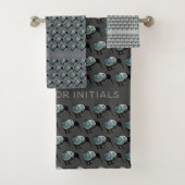 キウイバードパターンNZパウアニュージーランドパーソナライズされた バスタオルセット (インサイチュ)