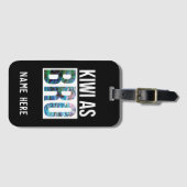 キウイパーソナライズされたグリーティングポーラゲッジタグ ラゲッジタグ (正面横)