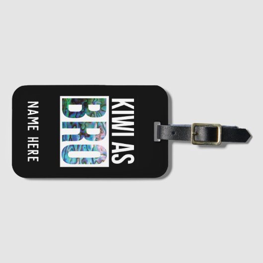 キウイパーソナライズされたグリーティングポーラゲッジタグ ラゲッジタグ (正面横)